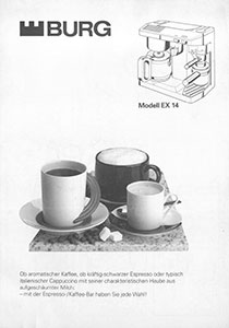 Burg Espresso-/Kaffee-Bar Modell EX 14